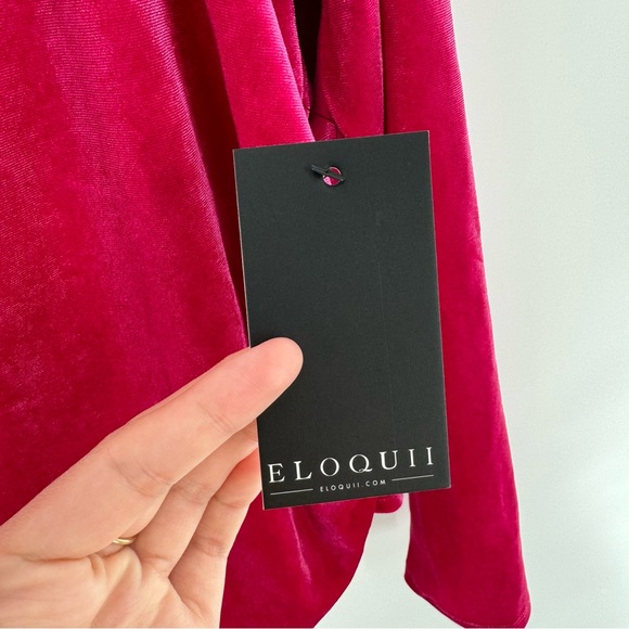 New! Eloquii Pink Velvet Bodysuit Size 18 - Picture 5 of 9
